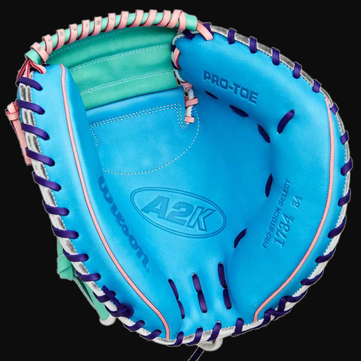 Wilson Fall 2025 A2K 1734 SuperSkin Model 34" Catchers Mitt [bgblk]