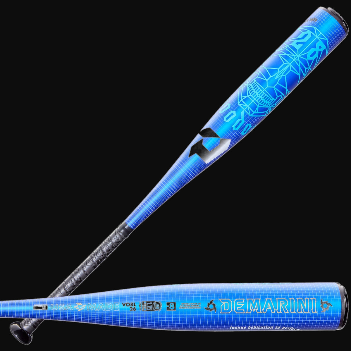 DeMarini 2026 Voodoo One 1-Piece Alloy 2-3/4" Barrel -8 USSSA Baseball Bat [bgblk]