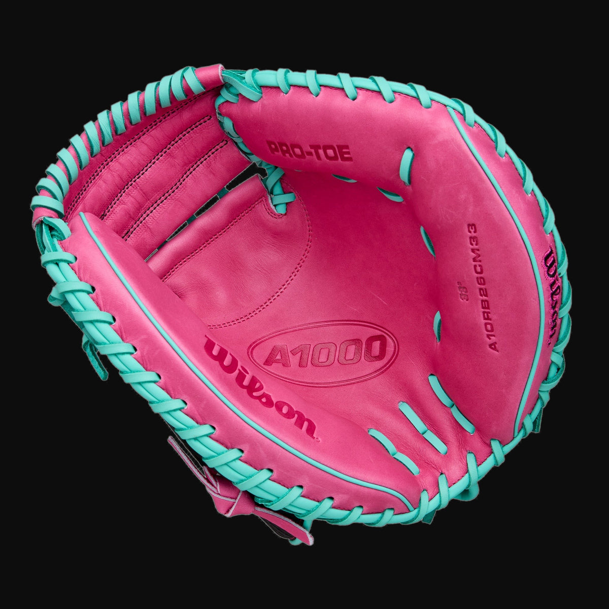 Wilson A1000 CM33 Model 33" Baseball Catcher's Mitt with SuperSnakeSkin [bgblk]