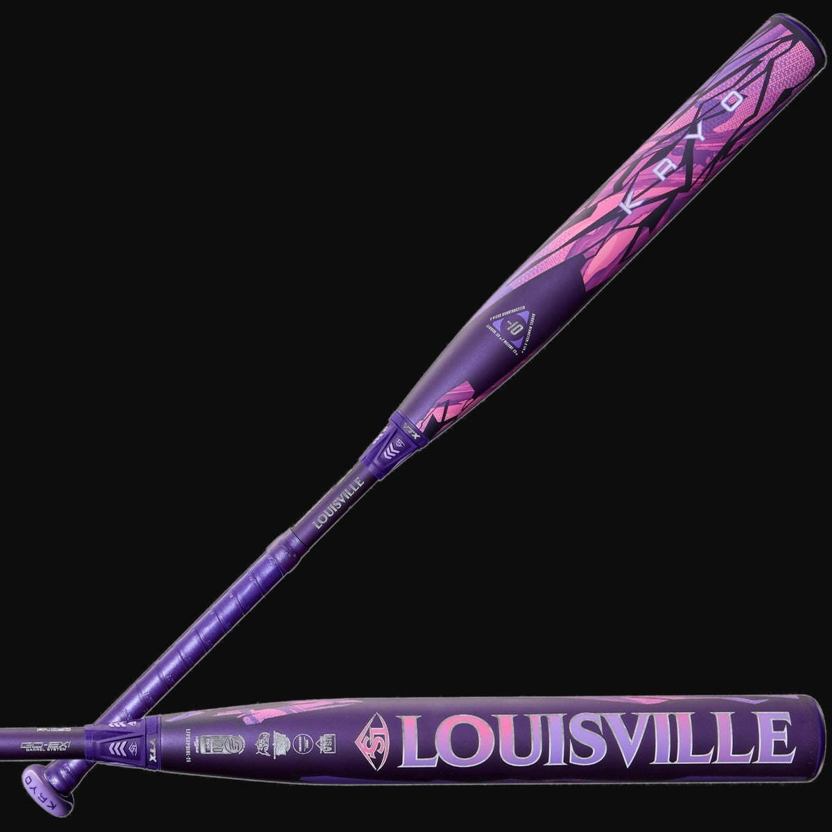 Louisville Slugger 2026 Kryo Limited Edition Thundernight 2-Piece -10 Fastpitch Softball Bat [bgblk]