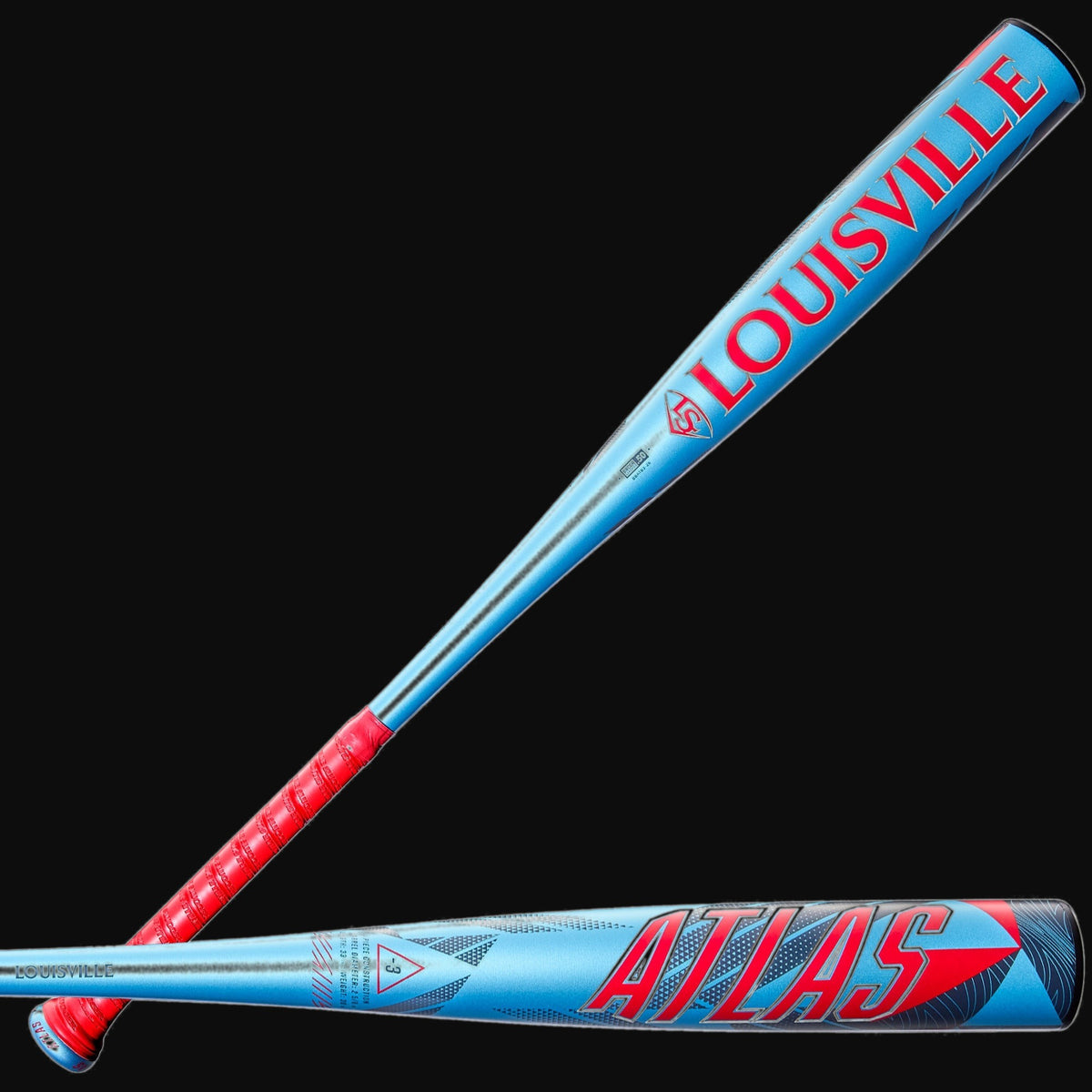 Louisville Slugger 2026 Atlas 1-Piece Alloy 2-5/8" Barrel -3 BBCOR Baseball Bat [bgblk]