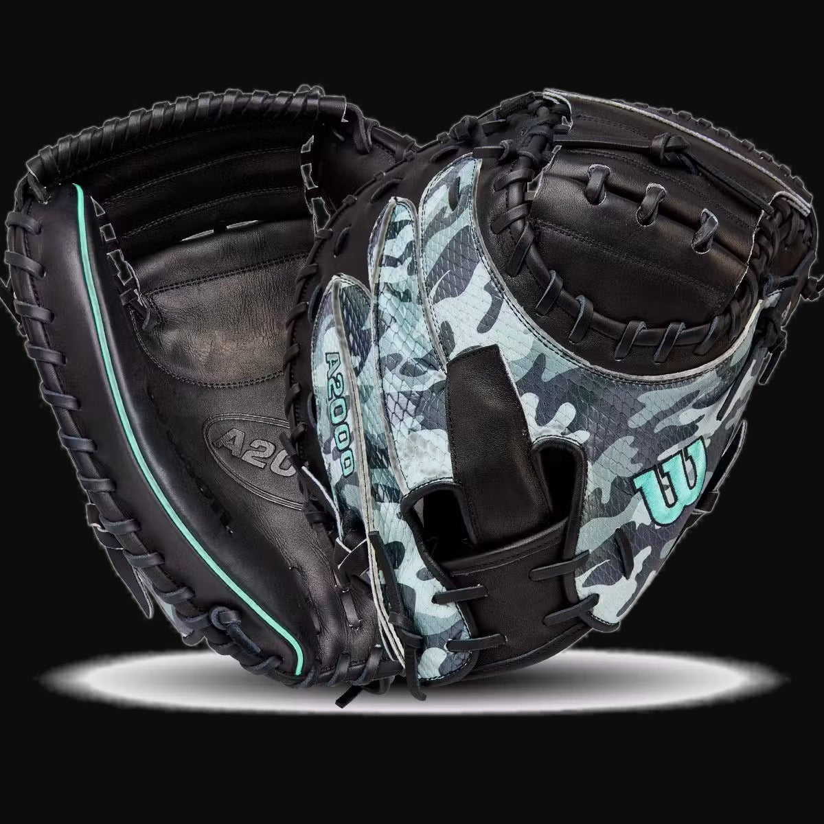 Wilson Fall 2025 A2000 AW28 SuperSkin Austin Wells Game Model 34" Catchers Mitt [bgblk]