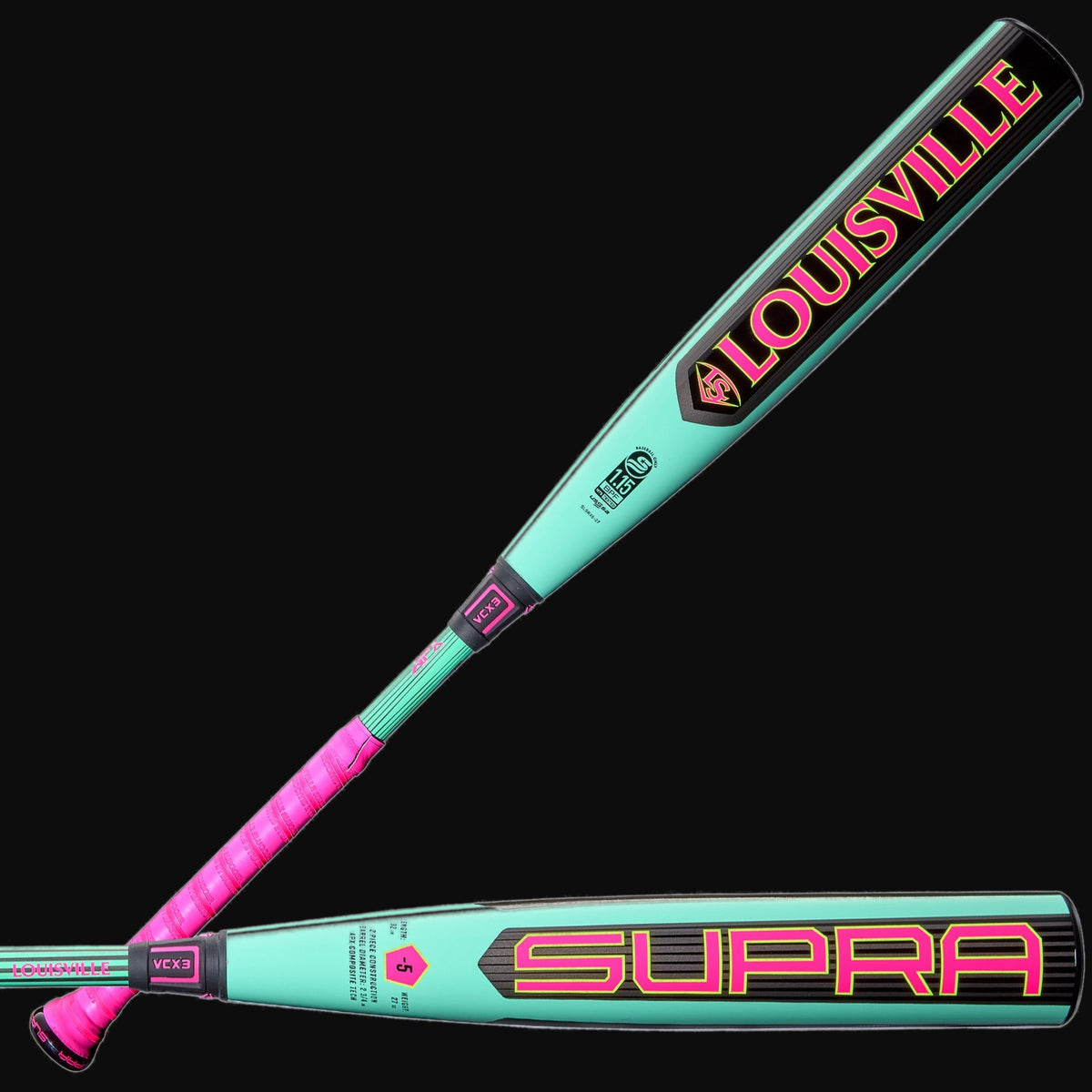 Louisville Slugger 2026 Supra 2-Piece Composite -5 USSSA 2-3/4" Barrel Baseball Bat [bgblk]