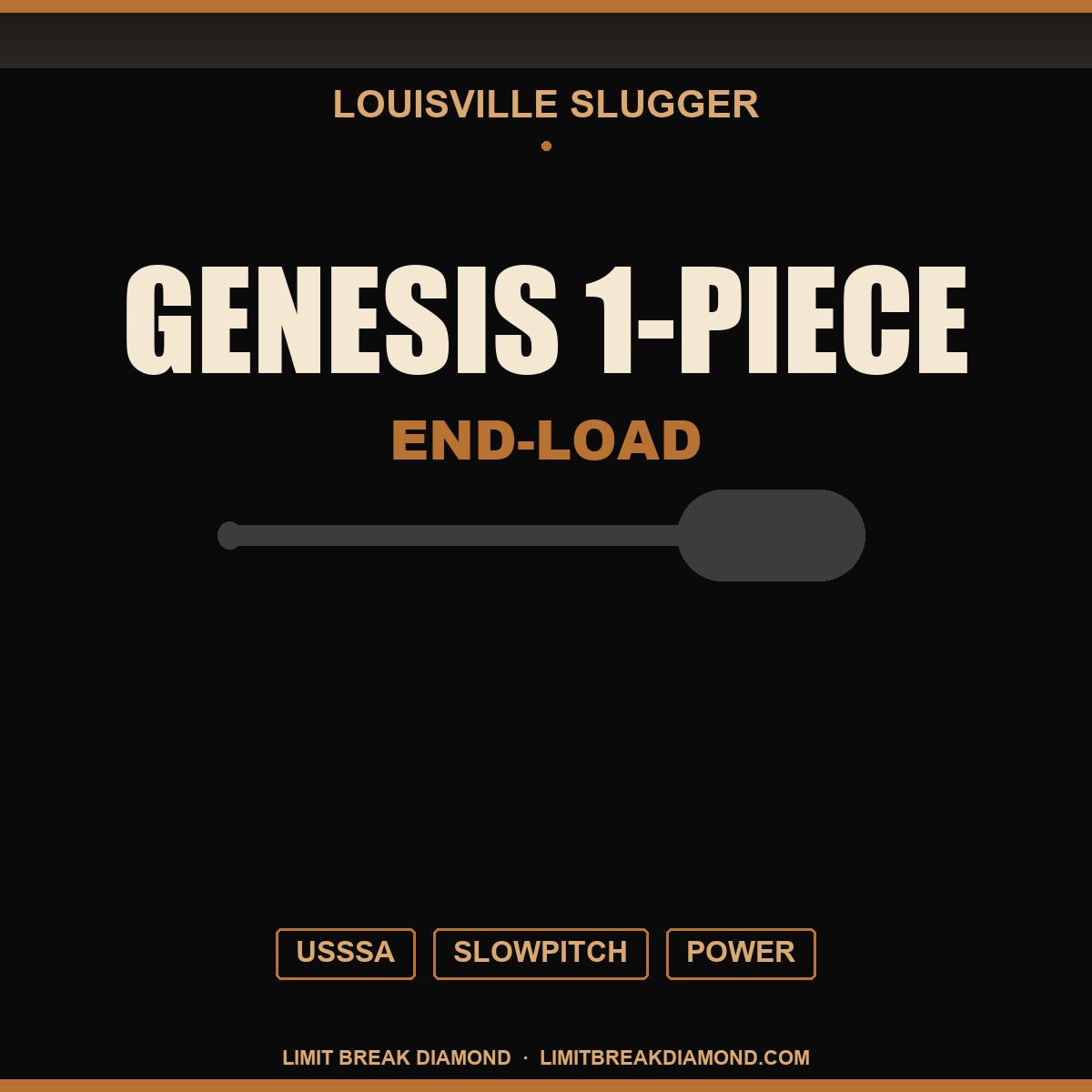 Louisville Slugger Genesis 1-Piece End-Load USSSA Slowpitch Softball Bat